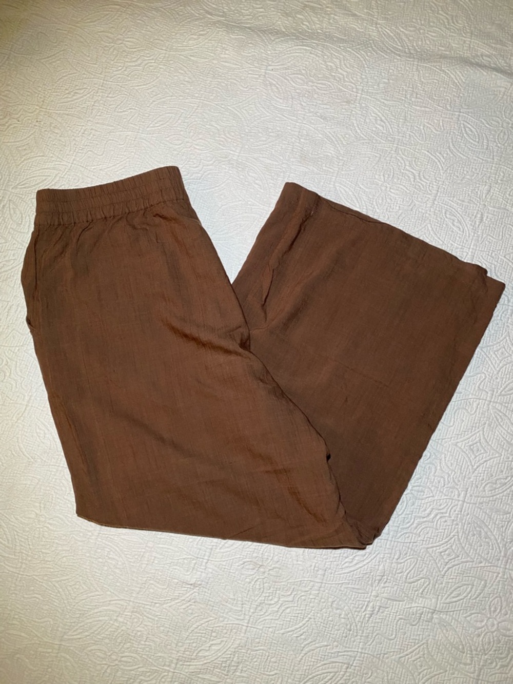 Marine Layer Chestnut Brown Elastic Waist Pants